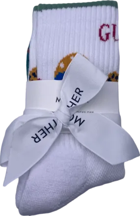 White X2 Pair Of Baby Step Socks, Fun Guys And Mother F*cker One Size