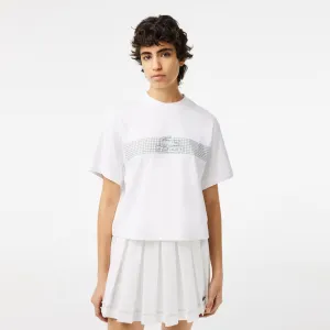 Women’s Lacoste Oversize Net Print Jersey T-shirt